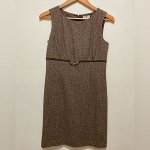 Brown Tweed Dress LOFT Size 4P